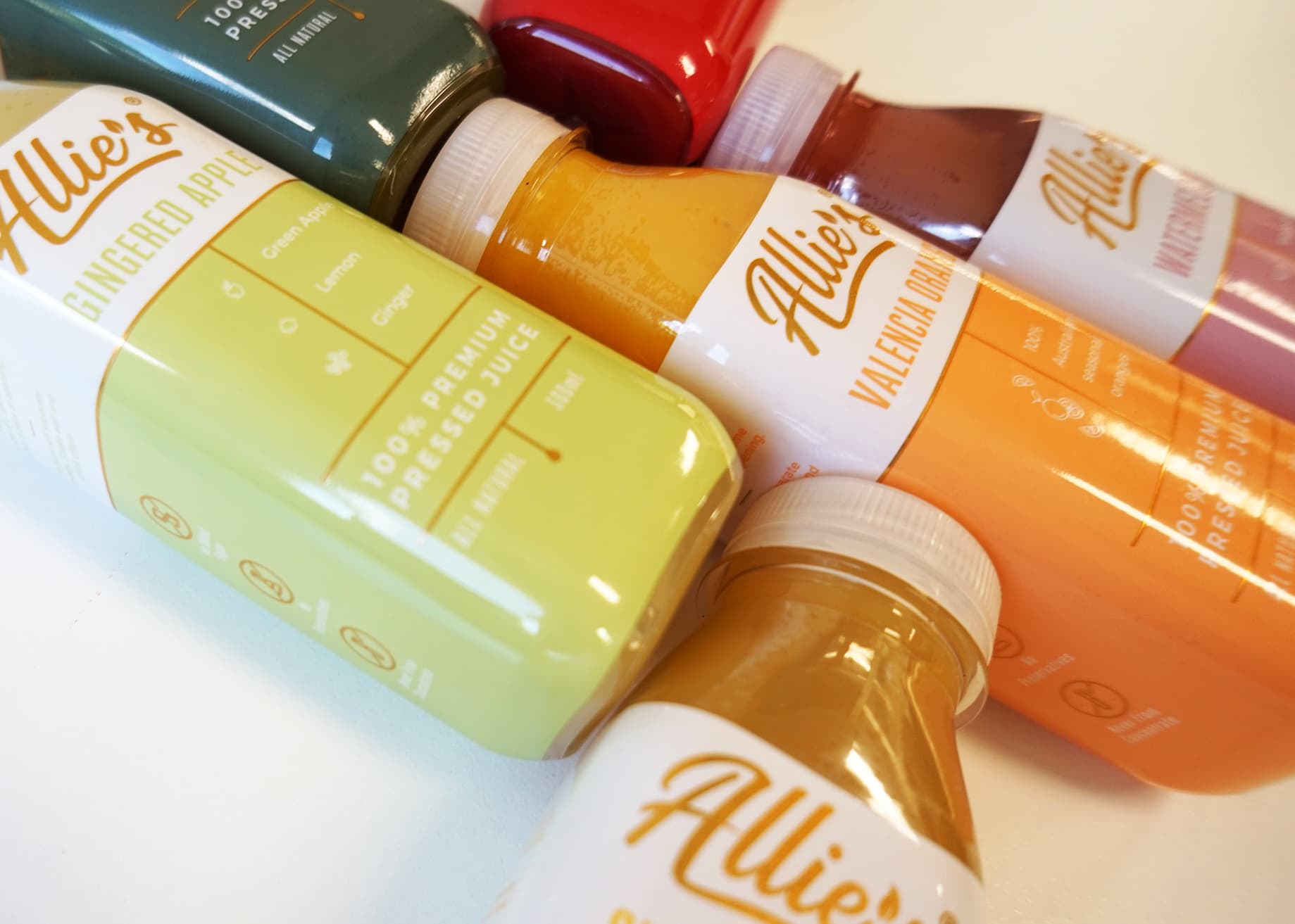 Image of Allie’s Pressed Juices Rebrand: Sustainable and Stunning with Recycled PET Shrink Sleeves